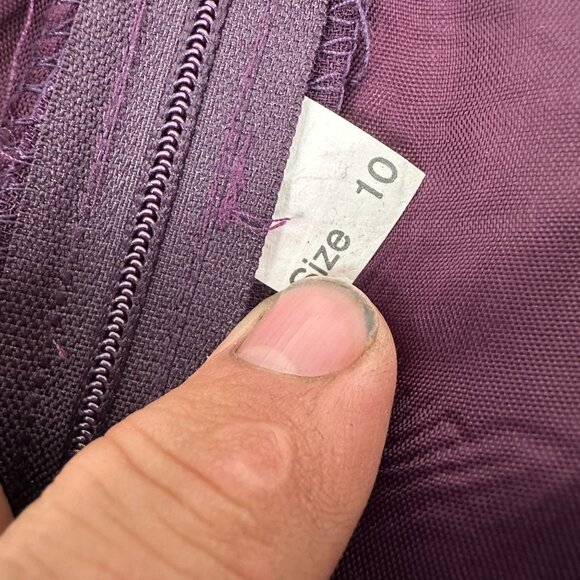 Karen Miller New York Purple Embellished Jacket & Sleeveless Gown Set Size 10 - Picture 4 of 12